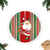 Custom Kiribati Christmas Tree Skirt Santa With Gift Bag Behind Ribbons Seamless Red Maori LT03 - Polynesian Pride