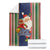 Kiribati Christmas Blanket Santa With Gift Bag Behind Ribbons Seamless Blue Maori LT03 - Polynesian Pride