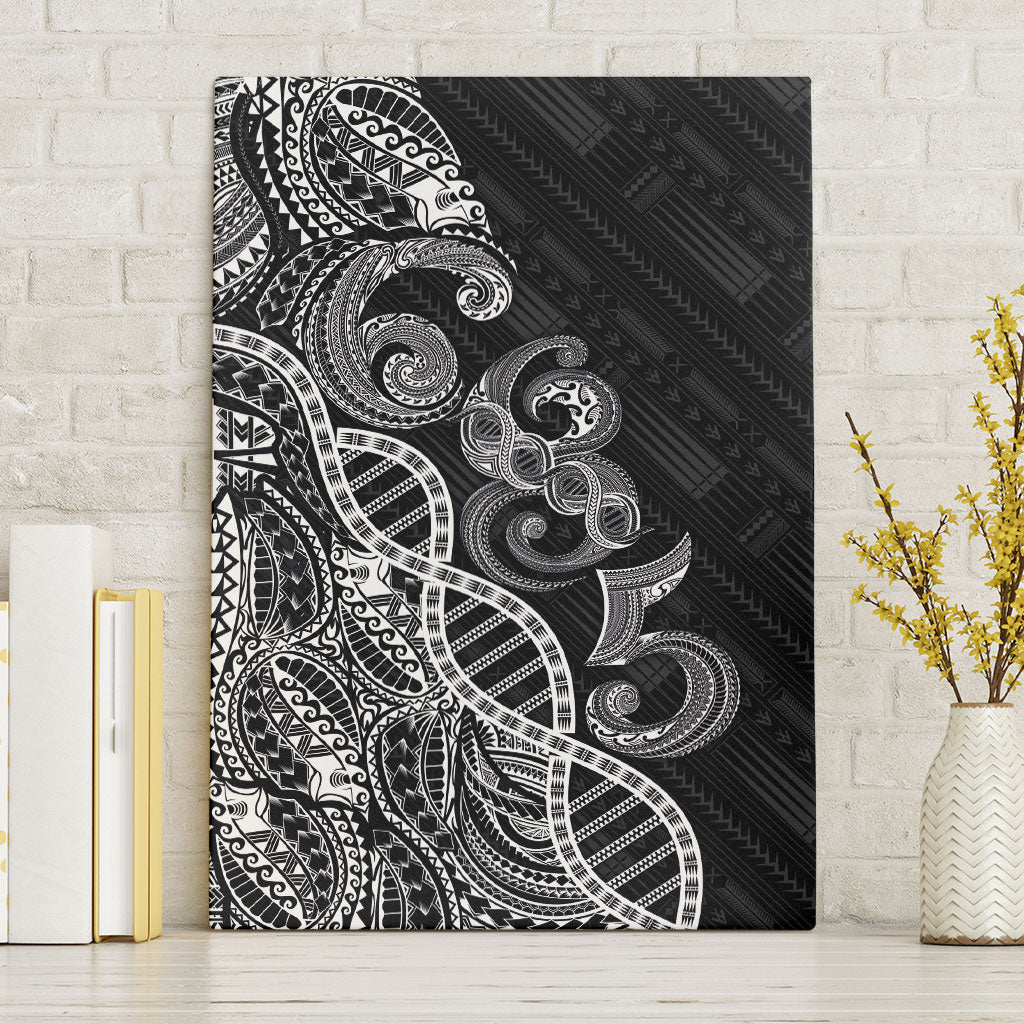 Samoan Traditional Tattoo 685 Canvas Wall Art Tribal Tatau DNA Black Color