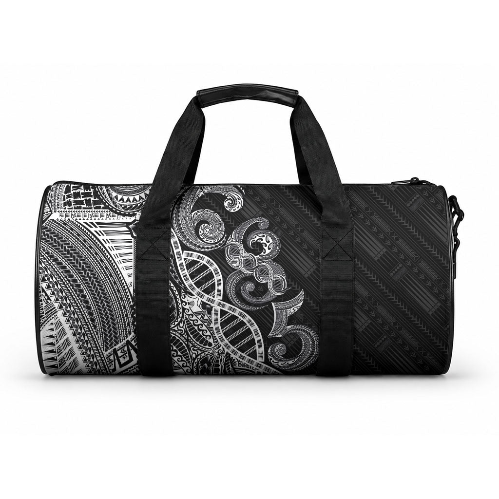 Samoan Traditional Tattoo 685 Duffle Bag Tribal Tatau DNA Black Color