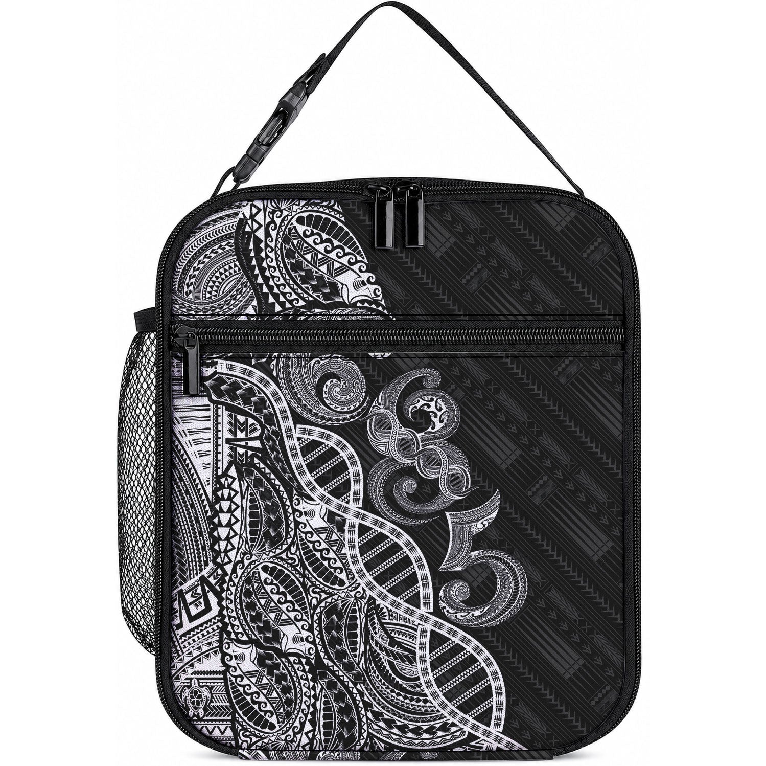 Samoan Traditional Tattoo 685 Lunch Bag Tribal Tatau DNA Black Color