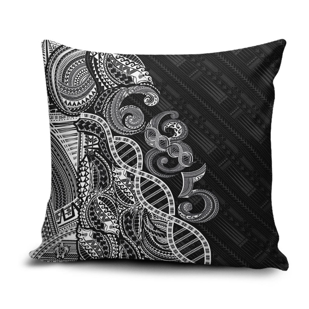 Samoan Traditional Tattoo 685 Pillow Cover Tribal Tatau DNA Black Color