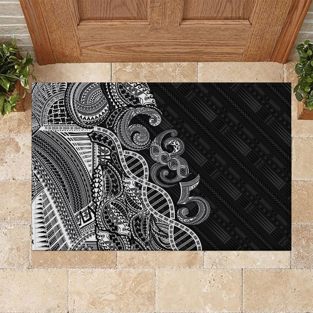 Samoan Traditional Tattoo 685 Rubber Doormat Tribal Tatau DNA Black Color LT03 Black - Polynesian Pride
