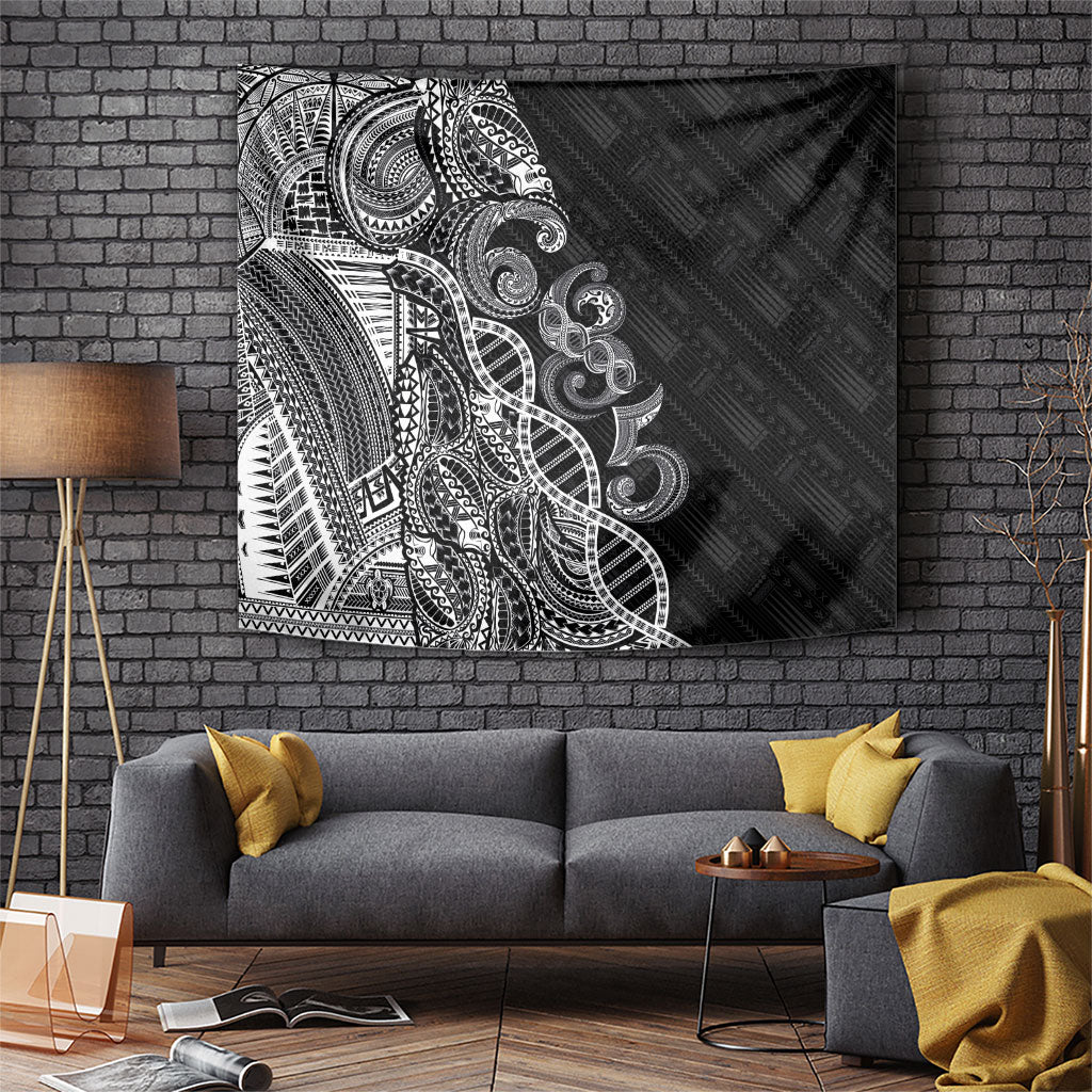 Samoan Traditional Tattoo 685 Tapestry Tribal Tatau DNA Black Color