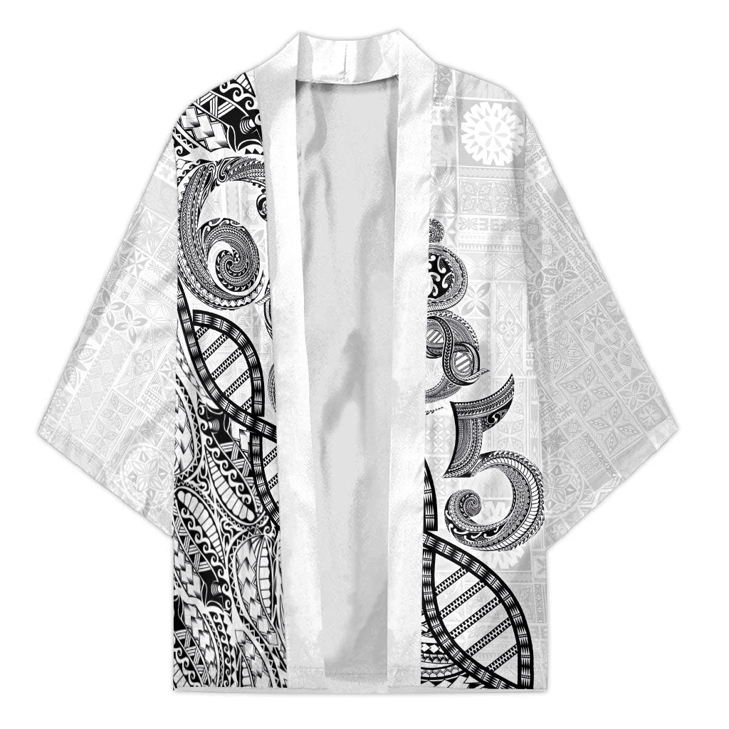 Samoan Traditional Tattoo 685 Kimono Tribal Tatau DNA White Color