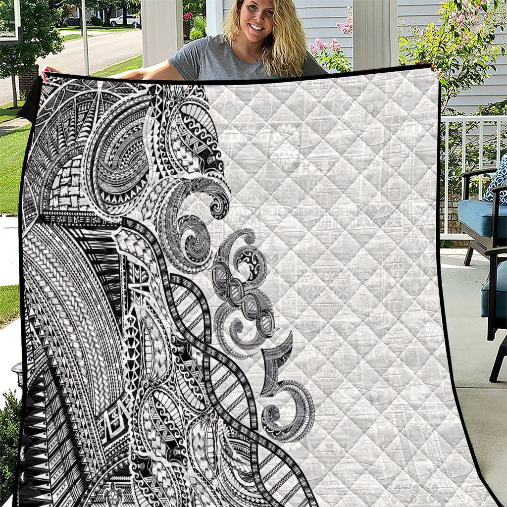 Samoan Traditional Tattoo 685 Quilt Tribal Tatau DNA White Color LT03 White - Polynesian Pride