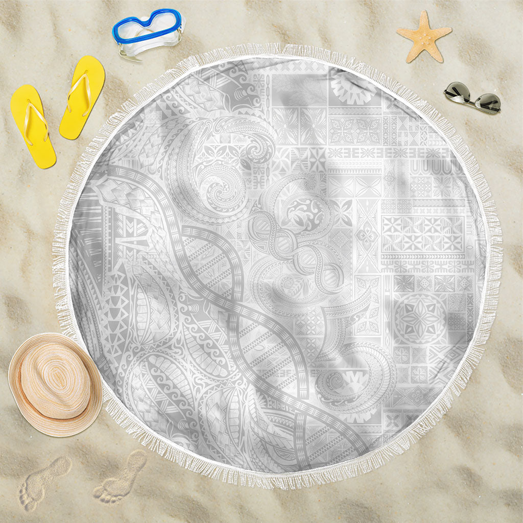 Samoan Traditional Tattoo 685 Beach Blanket Tribal Tatau DNA All-White