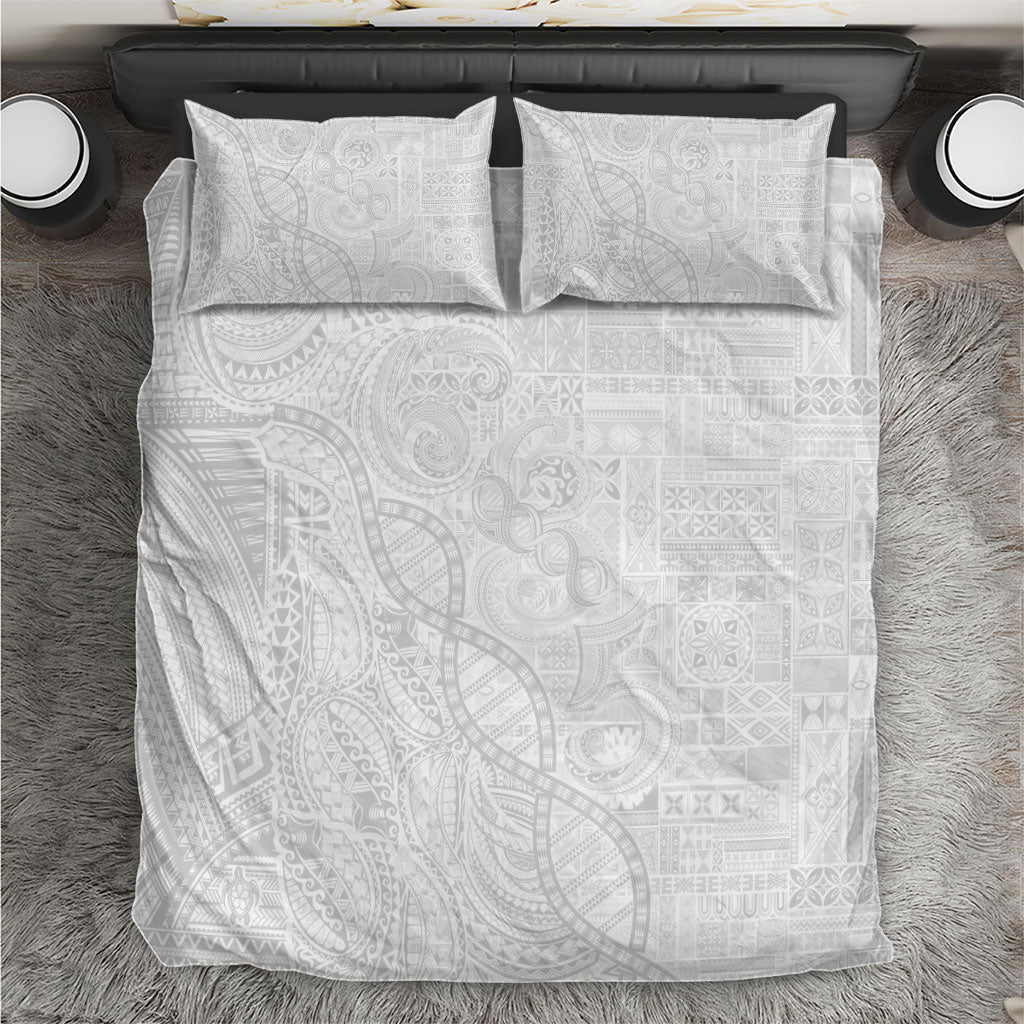 Samoan Traditional Tattoo 685 Bedding Set Tribal Tatau DNA All-White LT03 White - Polynesian Pride