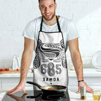 Super Samoa 685 Tribal Tattoo Apron Siapo Pattern White Edition