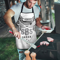 Super Samoa 685 Tribal Tattoo Apron Siapo Pattern White Edition