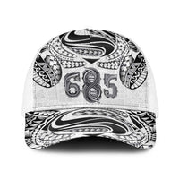 Super Samoa 685 Tribal Tattoo Baseball Net Cap Siapo Pattern White Edition