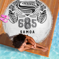 Super Samoa 685 Tribal Tattoo Beach Blanket Siapo Pattern White Edition