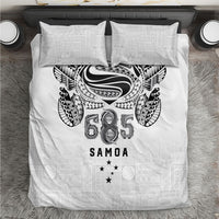 Super Samoa 685 Tribal Tattoo Bedding Set Siapo Pattern White Edition