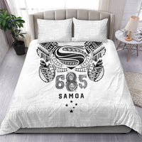 Super Samoa 685 Tribal Tattoo Bedding Set Siapo Pattern White Edition