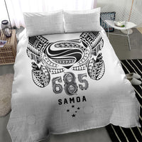 Super Samoa 685 Tribal Tattoo Bedding Set Siapo Pattern White Edition