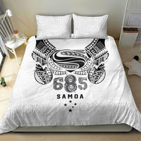 Super Samoa 685 Tribal Tattoo Bedding Set Siapo Pattern White Edition