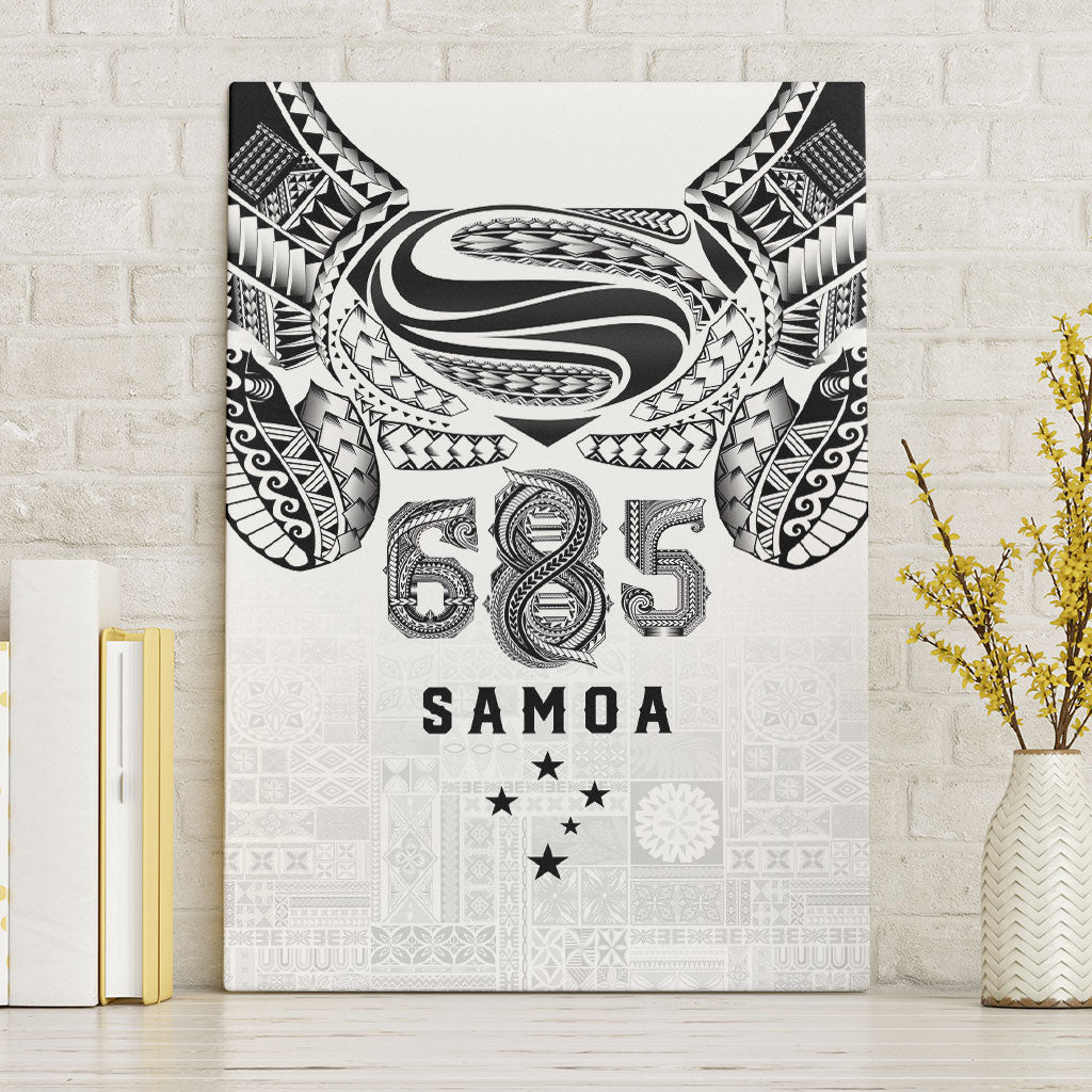 Super Samoa 685 Tribal Tattoo Canvas Wall Art Siapo Pattern White Edition
