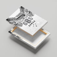 Super Samoa 685 Tribal Tattoo Canvas Wall Art Siapo Pattern White Edition LT03 - Polynesian Pride