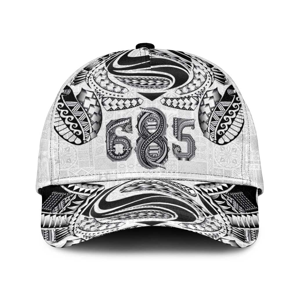 Super Samoa 685 Tribal Tattoo Classic Cap Siapo Pattern White Edition