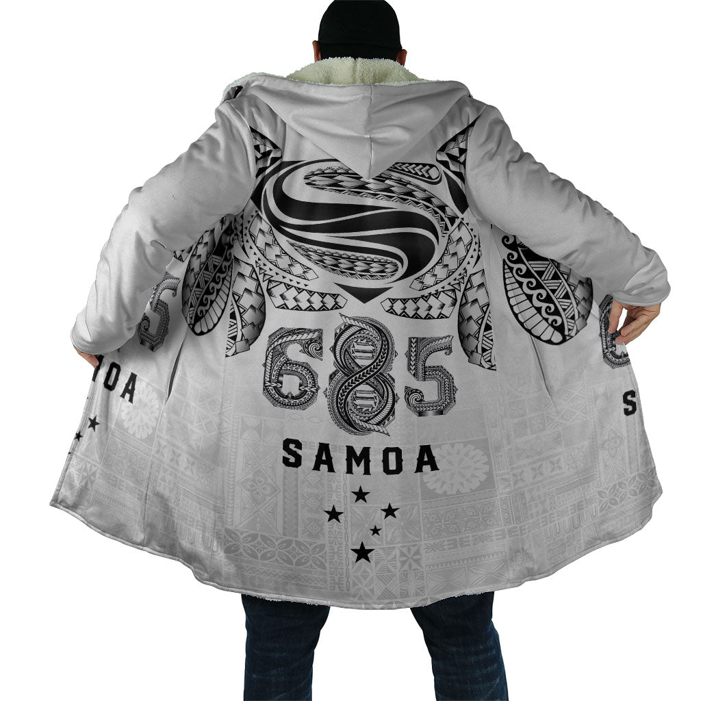 Super Samoa 685 Tribal Tattoo Cloak Siapo Pattern White Edition