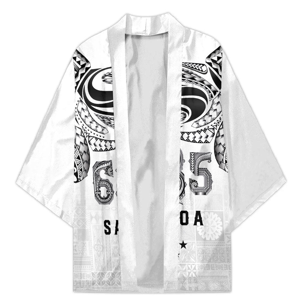 Super Samoa 685 Tribal Tattoo Kimono Siapo Pattern White Edition