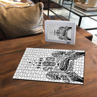 Super Samoa 685 Tribal Tattoo Puzzle Siapo Pattern White Edition
