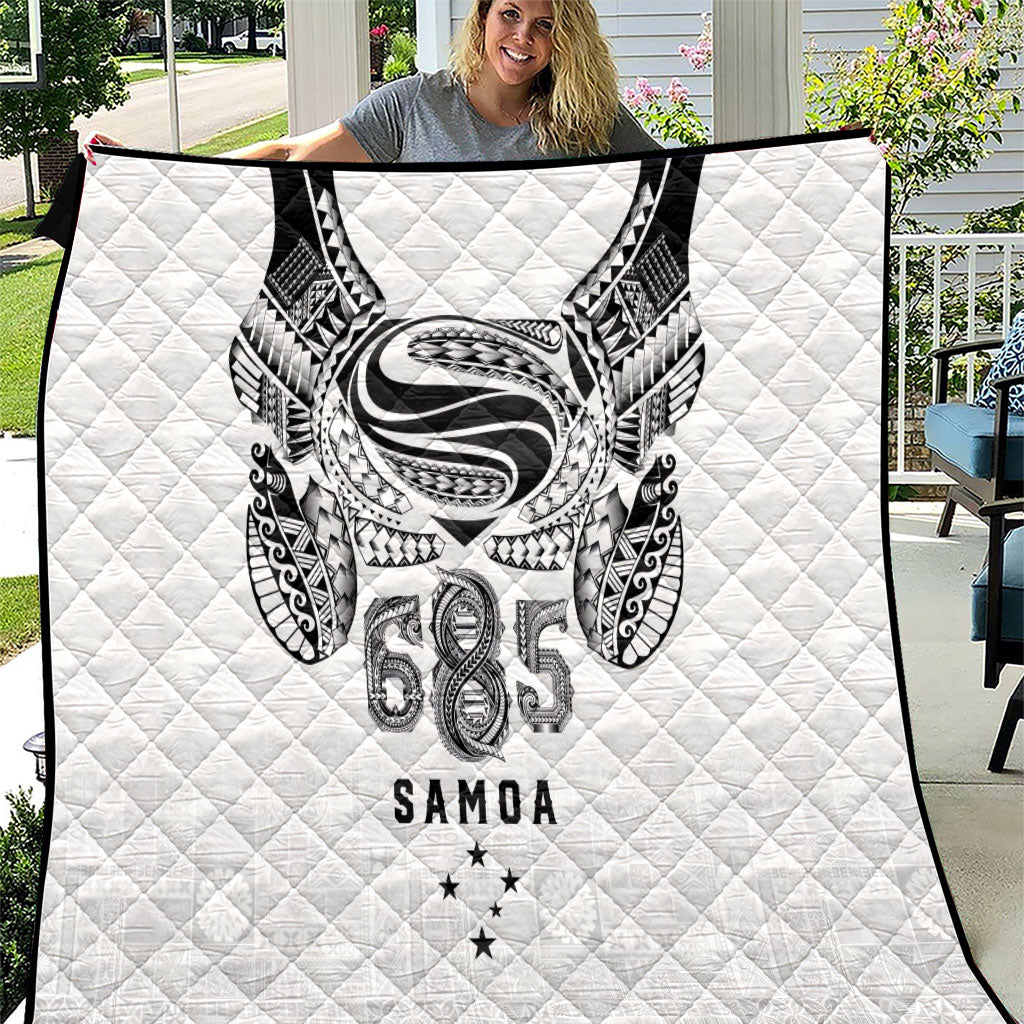 Super Samoa 685 Tribal Tattoo Quilt Siapo Pattern White Edition