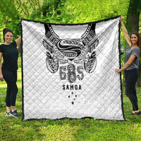 Super Samoa 685 Tribal Tattoo Quilt Siapo Pattern White Edition