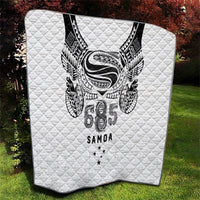 Super Samoa 685 Tribal Tattoo Quilt Siapo Pattern White Edition