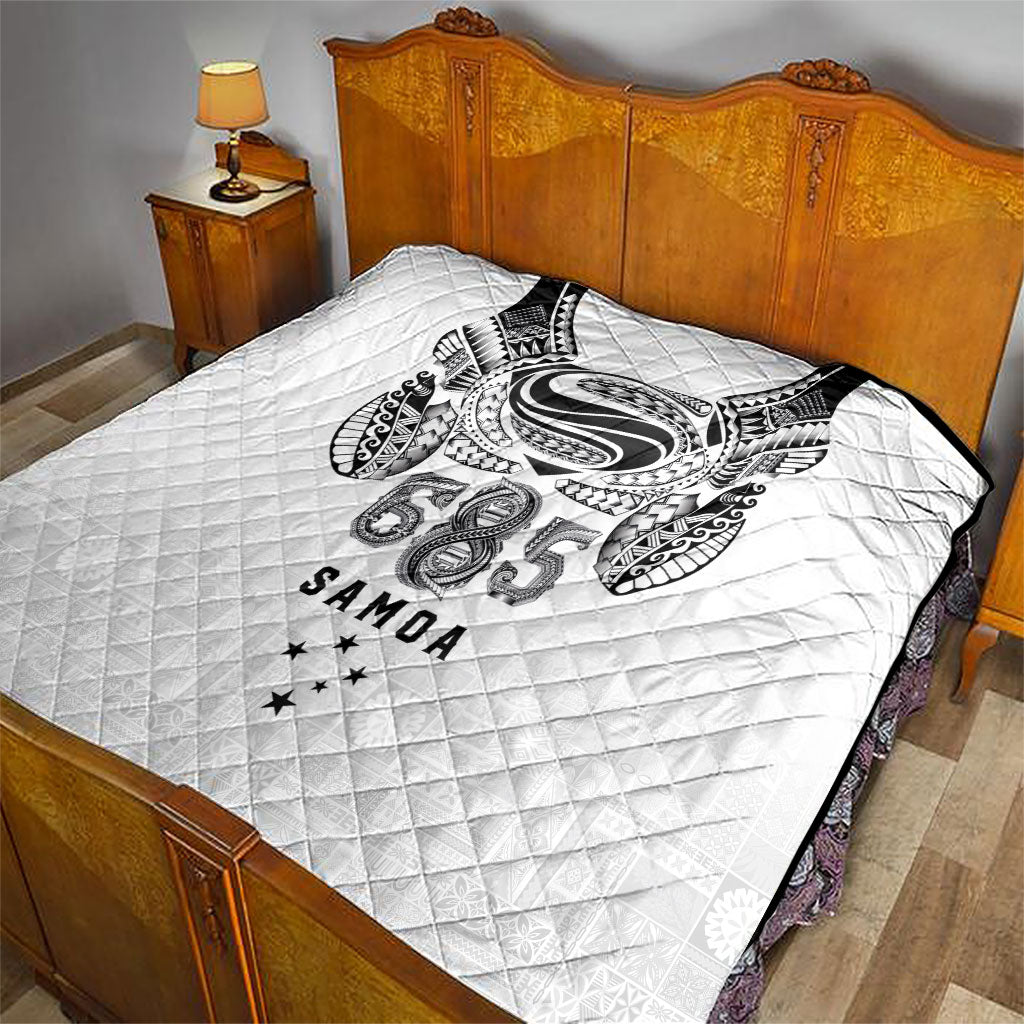 Super Samoa 685 Tribal Tattoo Quilt Siapo Pattern White Edition
