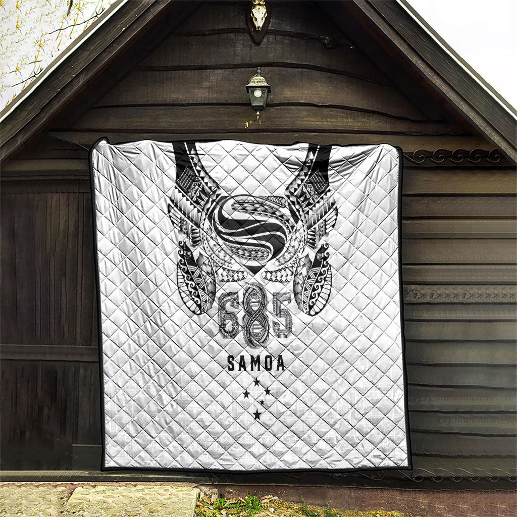 Super Samoa 685 Tribal Tattoo Quilt Siapo Pattern White Edition