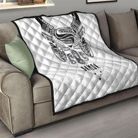 Super Samoa 685 Tribal Tattoo Quilt Siapo Pattern White Edition