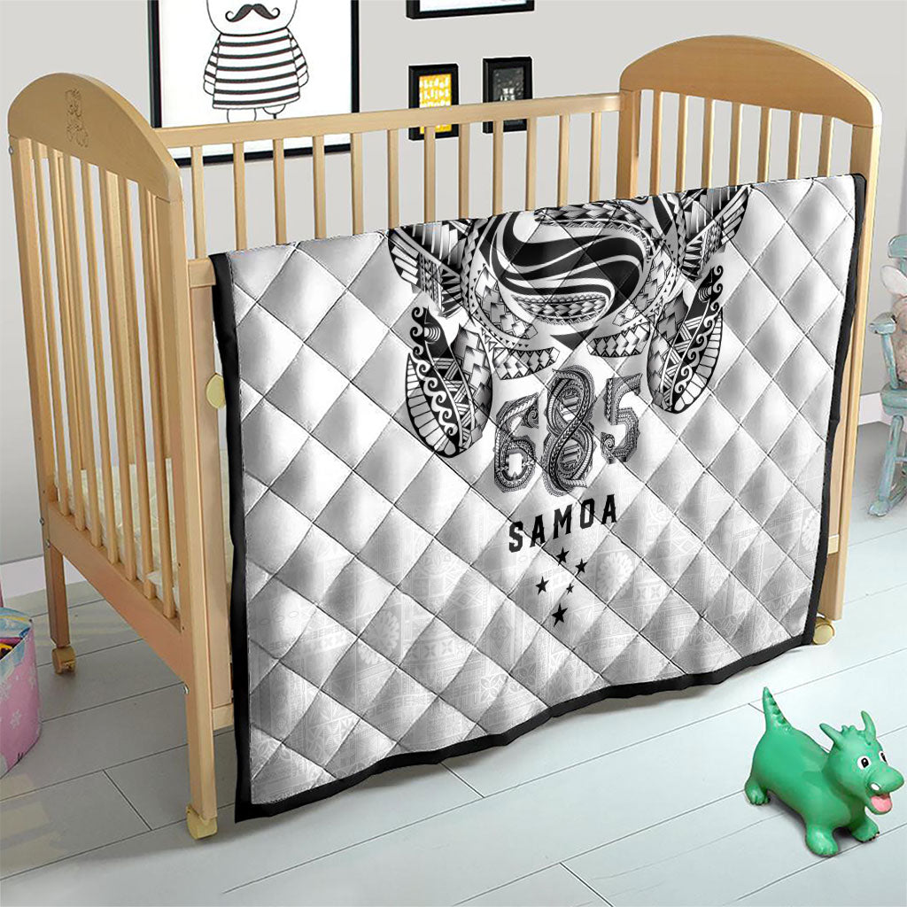 Super Samoa 685 Tribal Tattoo Quilt Siapo Pattern White Edition