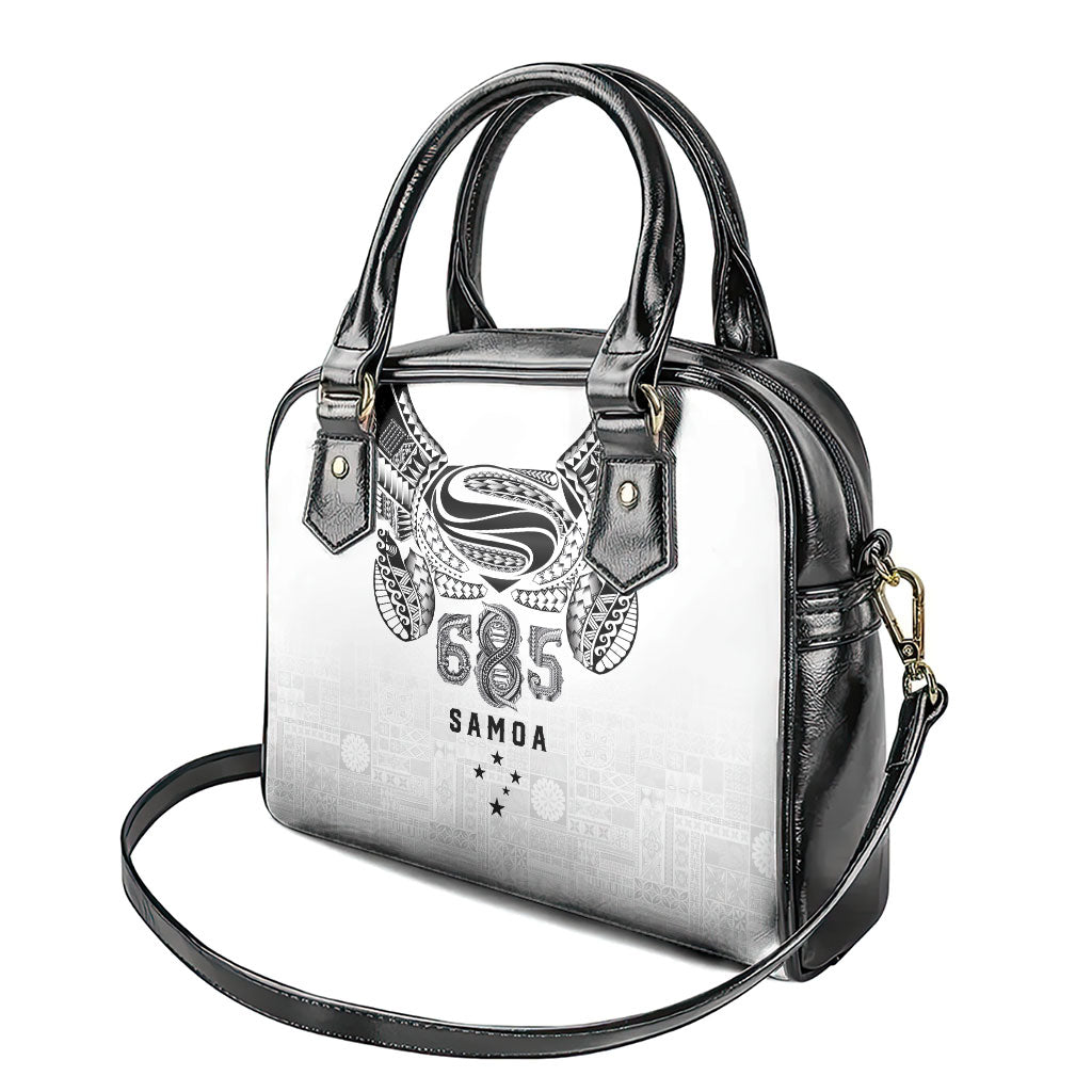 Super Samoa 685 Tribal Tattoo Shoulder Handbag Siapo Pattern White Edition LT03 - Polynesian Pride
