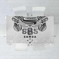 Super Samoa 685 Tribal Tattoo Tablecloth Siapo Pattern White Edition LT03 White - Polynesian Pride