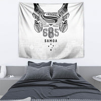 Super Samoa 685 Tribal Tattoo Tapestry Siapo Pattern White Edition