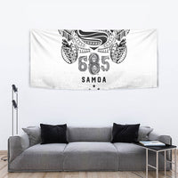 Super Samoa 685 Tribal Tattoo Tapestry Siapo Pattern White Edition