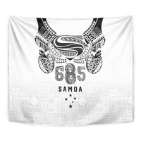 Super Samoa 685 Tribal Tattoo Tapestry Siapo Pattern White Edition