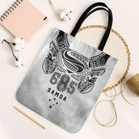 Super Samoa 685 Tribal Tattoo Tote Bag Siapo Pattern White Edition