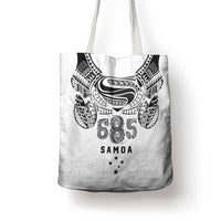Super Samoa 685 Tribal Tattoo Tote Bag Siapo Pattern White Edition