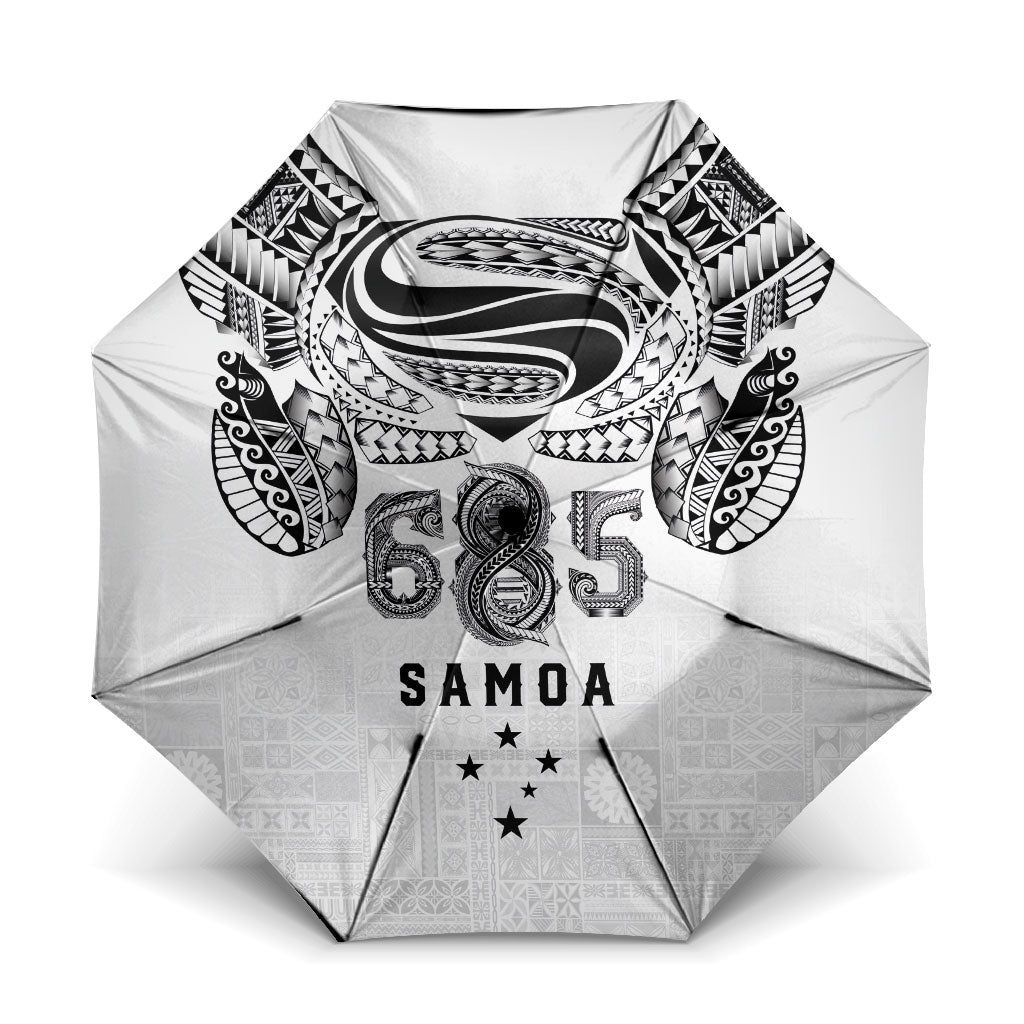 Super Samoa 685 Tribal Tattoo Umbrella Siapo Pattern White Edition