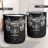 Super Samoa 685 Tribal Tattoo Laundry Basket Samoan Ornament Pattern Black Edition LT03 - Polynesian Pride
