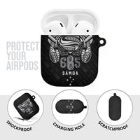 Super Samoa 685 Tribal Tattoo AirPods Case Samoan Ornament Pattern Black Edition LT03 - Polynesian Pride