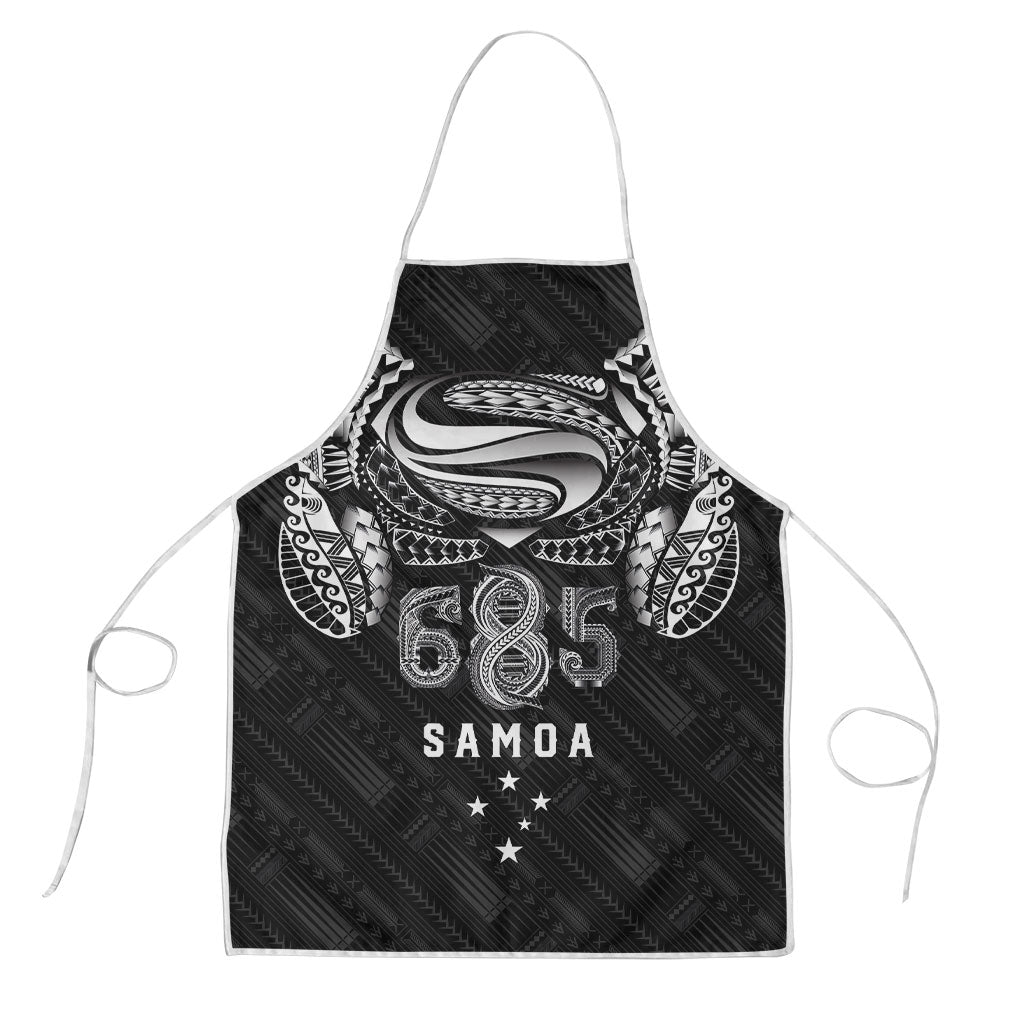 Super Samoa 685 Tribal Tattoo Apron Samoan Ornament Pattern Black Edition
