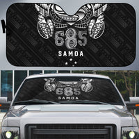 Super Samoa 685 Tribal Tattoo Auto Sun Shade Samoan Ornament Pattern Black Edition LT03 Black - Polynesian Pride