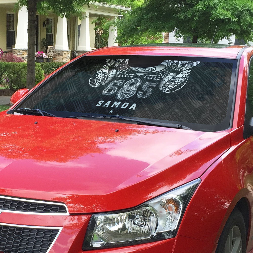 Super Samoa 685 Tribal Tattoo Auto Sun Shade Samoan Ornament Pattern Black Edition LT03 - Polynesian Pride