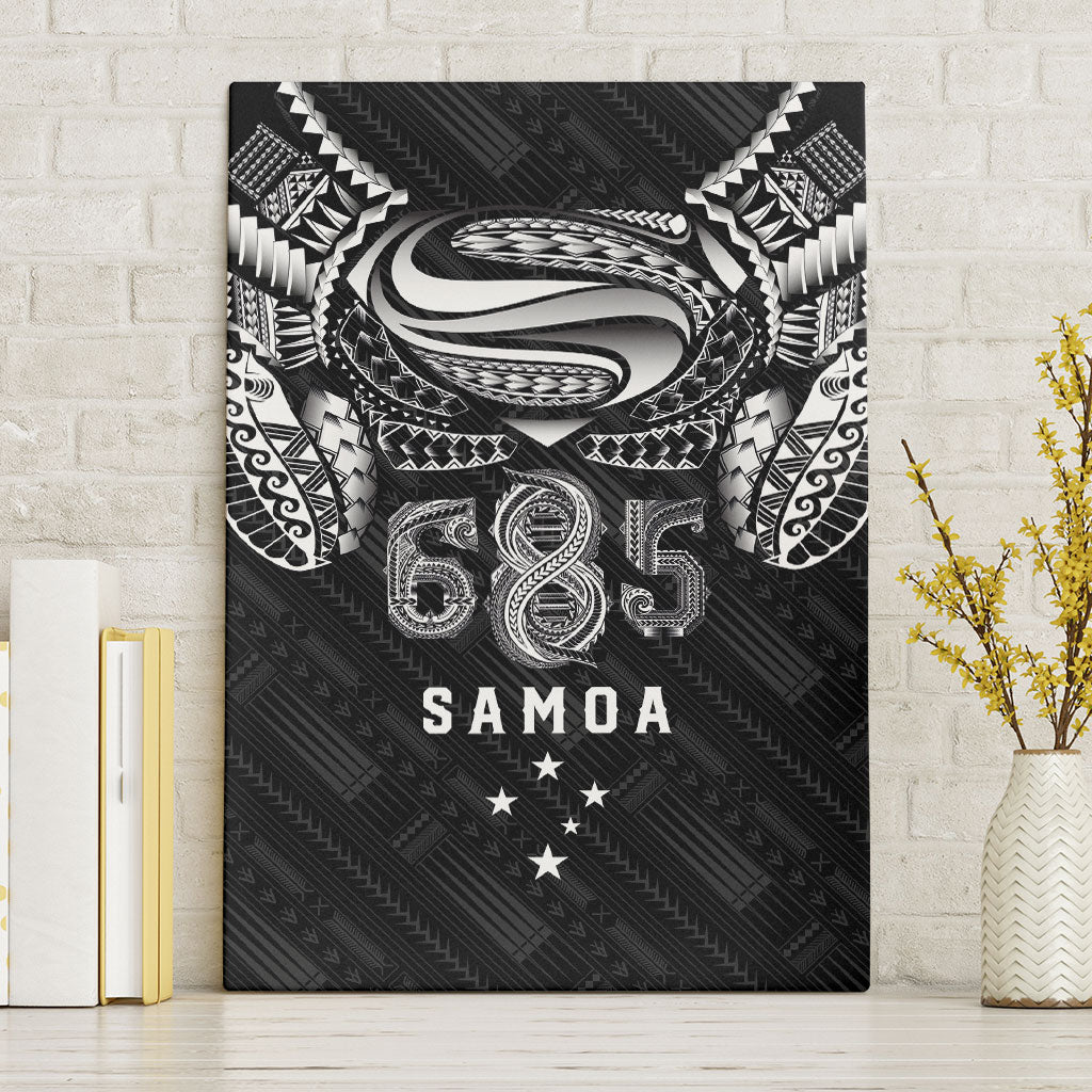 Super Samoa 685 Tribal Tattoo Canvas Wall Art Samoan Ornament Pattern Black Edition