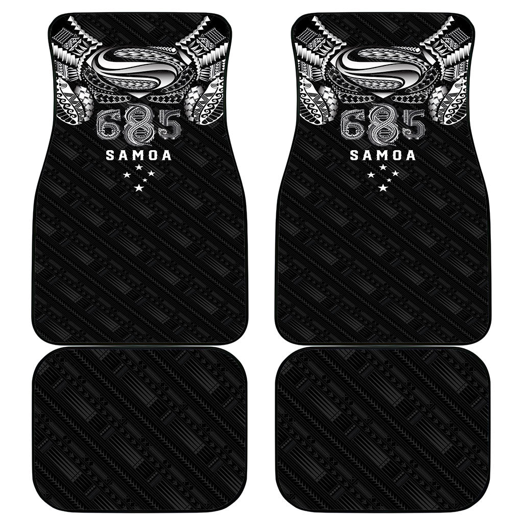 Super Samoa 685 Tribal Tattoo Car Mats Samoan Ornament Pattern Black Edition LT03 - Polynesian Pride