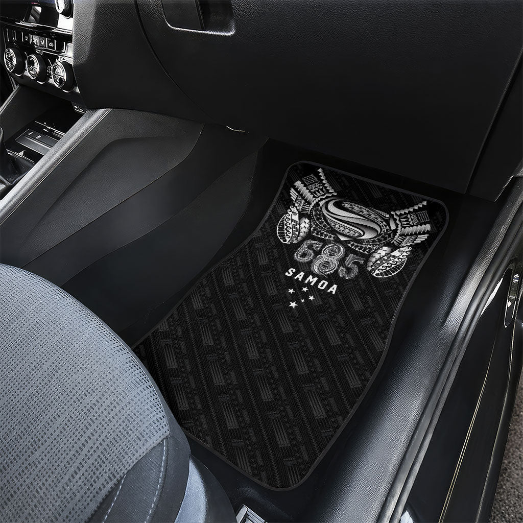 Super Samoa 685 Tribal Tattoo Car Mats Samoan Ornament Pattern Black Edition LT03 - Polynesian Pride