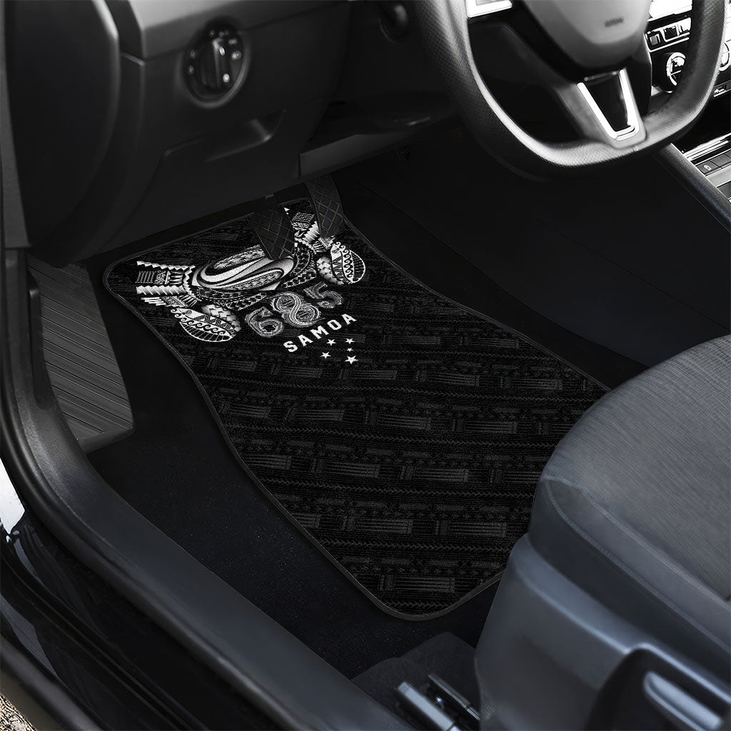 Super Samoa 685 Tribal Tattoo Car Mats Samoan Ornament Pattern Black Edition LT03 - Polynesian Pride